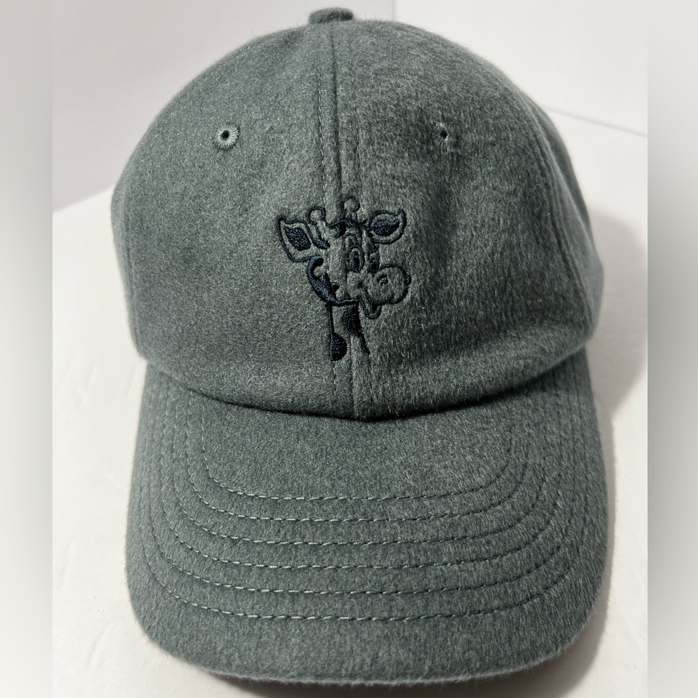 Bonobos Wool‎ Baseball Cap Goblin Blue OS Adjustable Strap Embroidered Giraffe
